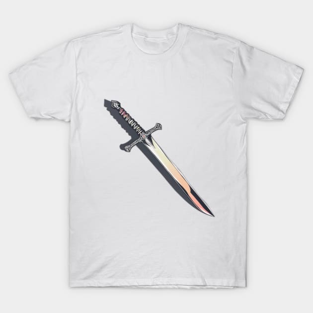 Sword Pastel shades Shadow Silhouette Anime Style Collection No. 357 T-Shirt by cornelliusy